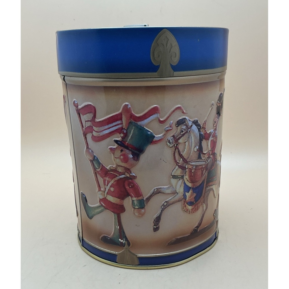 Vintage Lambertz Musical Cookie Toy Soldier Tin Plays Christmas Song-Germany